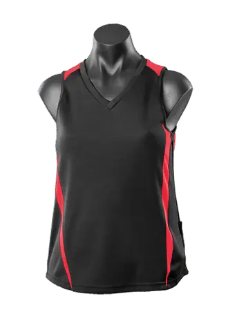Aussie Pacific Casual Wear Black/Red / 8 AUSSIE PACIFIC Eureka ladies singlet 2104